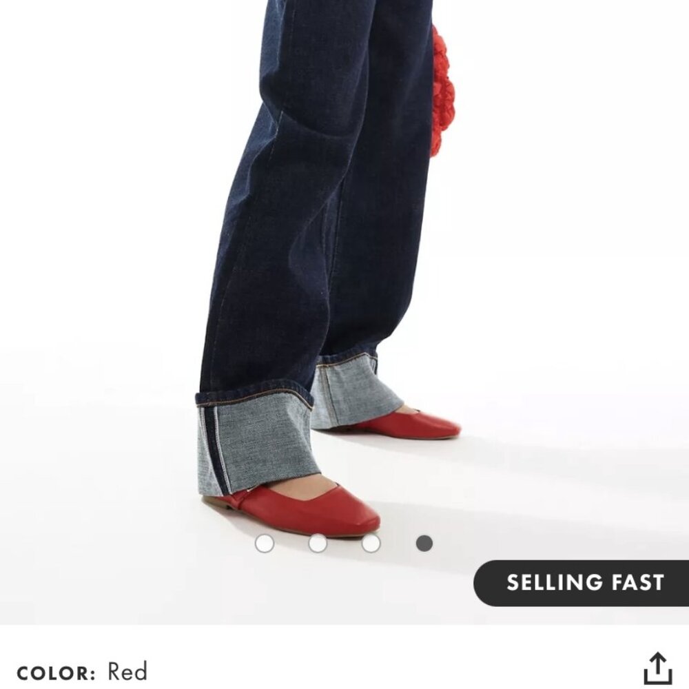 New Size 12 Red Mary Jane ballet flats